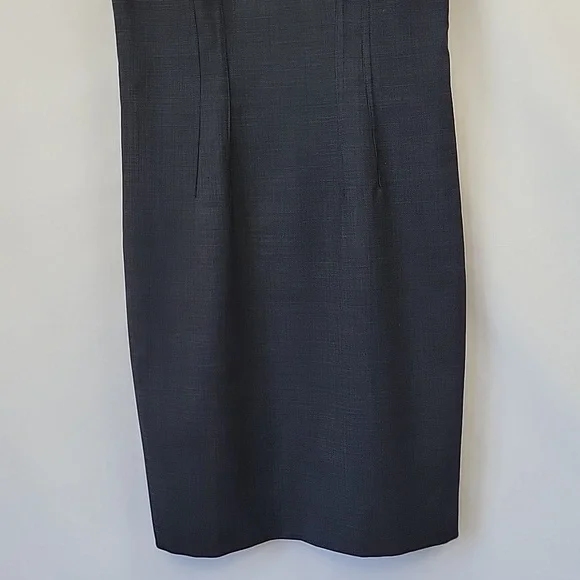 Elie Tahari Emory Wool Sheath Dress Grayed Navy Size 4 - Picture 5 of 15